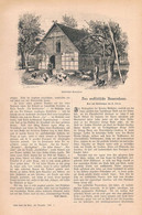 A102 1211 Bauernhaus Westfalen Möbel Bauernstube Artikel / Bilder 1896 !! - Other & Unclassified
