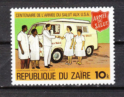 Zaire  -  1980. Infermieri E Infermiere Con Autoambulanza. Men And Female Nurses With Ambulance Car. MNH - Primeros Auxilios