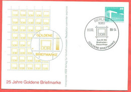 GDR 1988. Postcard With A Special Stamp. - Cartes Postales - Neuves