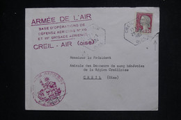 FRANCE - Enveloppe De La Base D'Opération De Défense Aérienne N° 110 De Creil En 1962 - L 127596 - Cartas