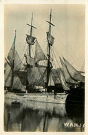 Carte Photo * WANJA Bateau Voilier 3 Mâts * Goëlette - Sailing Vessels