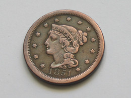 1 One Cent 1854 - BRAIDED HAIR - United States Of America  **** EN ACHAT IMMEDIAT **** - 1840-1857: Braided Hair (Cheveux Tressés)