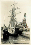 Carte Photo * S.V. WERNER VINNEN Bateau Voilier 4 Mâts * Goëlette - Sailing Vessels