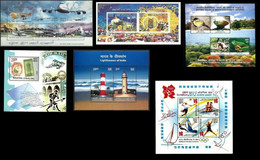 India 2012 Full Set Of Miniature Sheets 6v Lighthouse Olympics Aviation Dargah MS MNH As Per Scan - Chimpancés