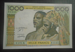 WEST AFRICAN ,  P 103Am ,  1000 Francs , ND 1978 , AU/UNC  Presque Neuf - États D'Afrique De L'Ouest