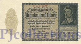 GERMANY 10.000 MARK 1922 PICK 72 AU+ - Imperial Debt Administration