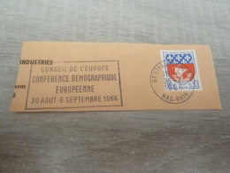 Strasbourg - Conseil De L'Europe - Yt 1354 B - Flamme Philatélique - Année 1966 - - Usati