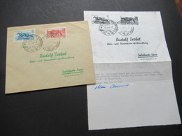 Saarland 1949 Tag Des Pferdes Nr.265/ 266 FDC Mit Altem Fotoattest Hoffmann BPP Katalogwert 200€ - Briefe U. Dokumente