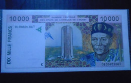 WEST AFRICAN ,  P 314Cj ,  10000 Francs , 2001 , Almost UNC  Presque Neuf , - West African States