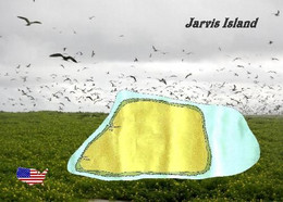 Jarvis Island Map Pacific Ocean USA New Postcard - Other