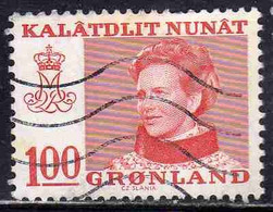 GREENLAND GRONLANDS GROENLANDIA GRØNLAND 1973 1979 QUEEN MARGRETHE 1k USED USATO OBLITERE' - Oblitérés