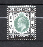 Hong Kong 1903 Old 30 Cents Edward Stamp (Michel 69) Nice Unused/MLH - Unused Stamps