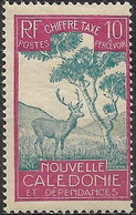 NEW CALEDONIA 1928 Postage Due Stamp - Sambar Stag - 10c. - Blue And Mauve MH - Strafport