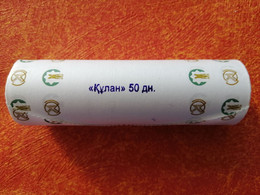 KAZAKHSTAN NEW 2021.. ROLL OF 50 COINS *100 TENGE..''QULAN''  ''FLORA AND FAUNA OF KAZAKHSTAN'' - Kazakhstan