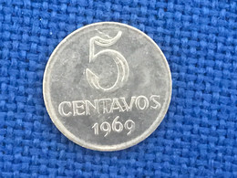 Münze Münzen Umlaufmünze Brasilien 5 Centavos 1969 - Brazil