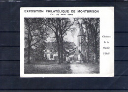 42. Exposition Philatélique De Montbrison. 23 Mai 1948. Château De La Bastie D'urfé - Montbrison