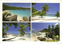 SEYCHELLES 4 Vues  Colorisée RV Beaux Timbres - Seychelles