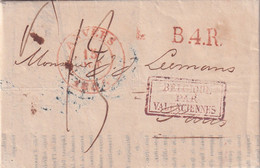 Brief 15 Okt 1836 Anvers   Belgique ParValenciennes En B.4.R   Naar Parijs - 1830-1849 (Belgique Indépendante)