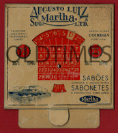 PORTUGAL - COIMBRA - AUGUSTO LUIZ SUC. MARTHA LTD - INDUSTRIA DE SABÕES E SABONETES - CALENDÁRIO EM CHAPA 1942 A 1980 - Grand Format : 1941-60