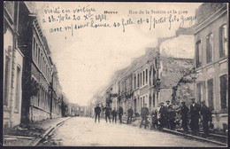 +++ CPA - HERVE - Rue De La Station Et La Gare - Ruines Guerre  // - Herve