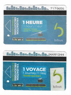 190 T - TICKET 1 VOYAGE + 1 TICKET 1 HEURE  - TRAMWAY - BUS - TÉLÉPHÉRIQUE -BREST - SERVANT AUSSI BIEN POUR LES 3 MOYENS - Europa