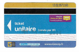 191 T -TRANSPORT PENN AR BED - BRETAGNE -  TICKET UNITAIRE - Europe