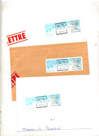 3 Grand Fragment De Lettre Vignette Saint Dizier Annexe 1 - 1990 « Oiseaux De Jubert »