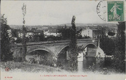SAINT PAUL CAP DE JOUX: Le Pont Sur L'Agoût (1910) - Saint Paul Cap De Joux