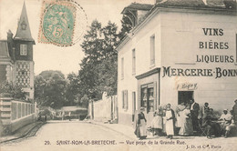 78 - YVELINES - ST-NOM-LA-BRETÈCHE - Vue Prise De La Grande Rue - Mercerie A. BIGNY - Superbe- 10928 - St. Nom La Breteche