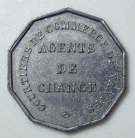 Nantes - Agents De Change - Petit Jeton En étain - Courtiers De Commerce - Jeton De Présence - Monetary / Of Necessity