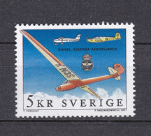 GLIDER AVIATION ROYAL SWEDISH AERO CLUB SWEDEN SUEDE SCHWEDEN 2001 MI 2251 MNH CARTE SEGELFLUGZEUG  LE PLANEUR - Airplanes