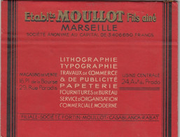 PETIT CALENDRIER  PUBLICITAIRE - IMPRIMERIE D'ART MOULLOT A MARSEILLE BOUCHES DU RHONE  - 1949 - Labels