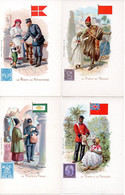 LOT 48 CPA - Représentation Timbres - Série Complète - La Poste - Drapeau - Pays - 5 - 99 Postcards