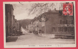 34 - SAINT PONS---Avenue De Casres---Hotel Belot---animé - Saint-Pons-de-Thomières