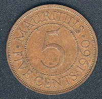 Mauritius, 5 Cents 1960. Qualität - Mauritius