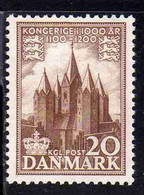 DANEMARK DANMARK DENMARK DANIMARCA 1953 1956 MILLENIUM KINGDOM MILLENNIO REGNO Church Of Kalundborg 20o MNH - Nuevos