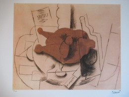 LITHOGRAPHIE - POULET, VERRE, COUTEAU, BOUTEILLE - PABLO PICASSO ( 1881 – 1973) - Lithographies