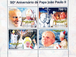 Guiné-Bissau - 2010 - Pope John Paul II - S + SS - MNH - Guinea-Bissau