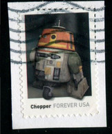VEREINIGTE STAATEN ETATS UNIS USA 2021 STAR WARS DROIDS: CHOPPER F USED ON PAPER SC 5582 MI 5815 YT 5424 - Used Stamps