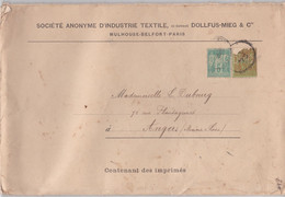 DMC, Dollfus-Mieg & Cie, Avec Sage N°75 Et 96 Abimé ( SN 220001) - Lettres & Documents