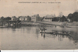 CHATEAUNEUF-sur-SARTHE. - Les Quais Et La Calle - Chateauneuf Sur Sarthe