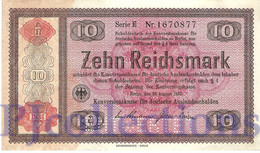 GERMANY 10 REICHSMARK 1934 PICK 208 AU PERFORATED "ENTWERTET" - 10 Reichsmark