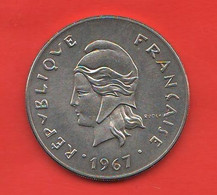 Nuova Caledonia 50 Franchi 1967 New Caledonia 50 Francs 1967 Nichel Coin - New Caledonia