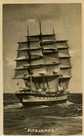 Carte Photo * FITZJAMES Bateau Voilier 3 Mâts * Goëlette - Sailing Vessels