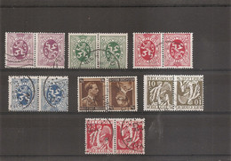 Belgique ( Lot De 7 Timbres Tete-beche Différents Oblitérés ) - Tête-bêche [KP] & Interpanneaux [KT]