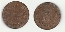 GUERNSEY   8 Doubles 1949  Bronze • 9.7 G • ⌀ 31.7 Mm KM# 14, Schön# 12 - Guernsey