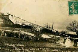 Montlhéry * Carte Photo * Atterrissage Du Biplan Farman Aviateur G. WEYMANN 1er Mars 1911 * Avion Aviation - Montlhery