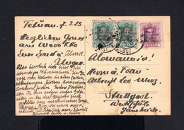 S5073-SPANISH MOROCCO-OLD POSTCARD TETUAN To STUTTGART (germany)1925.MARRUECOS ESPAÑOL.Carte Postale Maroc. - Marruecos Español