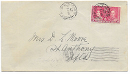 NF Harbour Grace12.5.  Circulated Letter 1937 To St Anthony (arrival Cancel 24.5. On Back Via St John's 14.5.) - 1908-1947