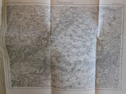 Carte Géographique Allemande MUNSTER-MOLSHEIM-STRASBOURG (Alsace - 67) - Révisée En 1909 - Cartes Géographiques